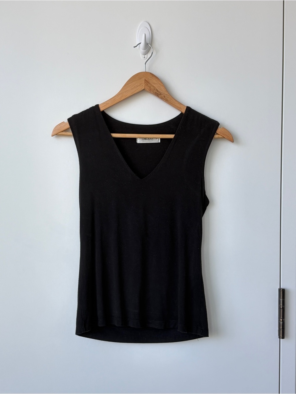 Marina Black V-Neck Sleeveless Tank